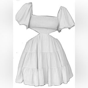 Shero Peach mini dress with cutouts